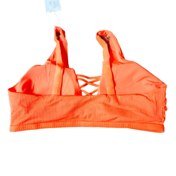 SEXY ☆ ORANGE CAGED FRONT ☆ RIBBED BIKINI ☆ NWT - Picture 10 of 13